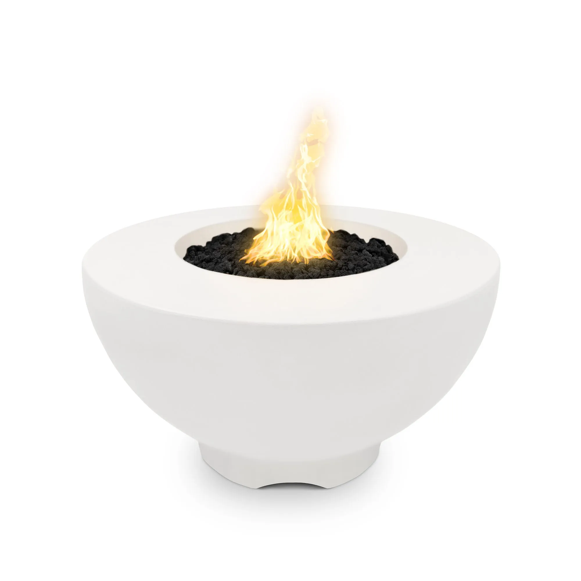 37" Round Sienna Fire Pit - GFRC Concrete - Ash - Match Lit - Natural Gas