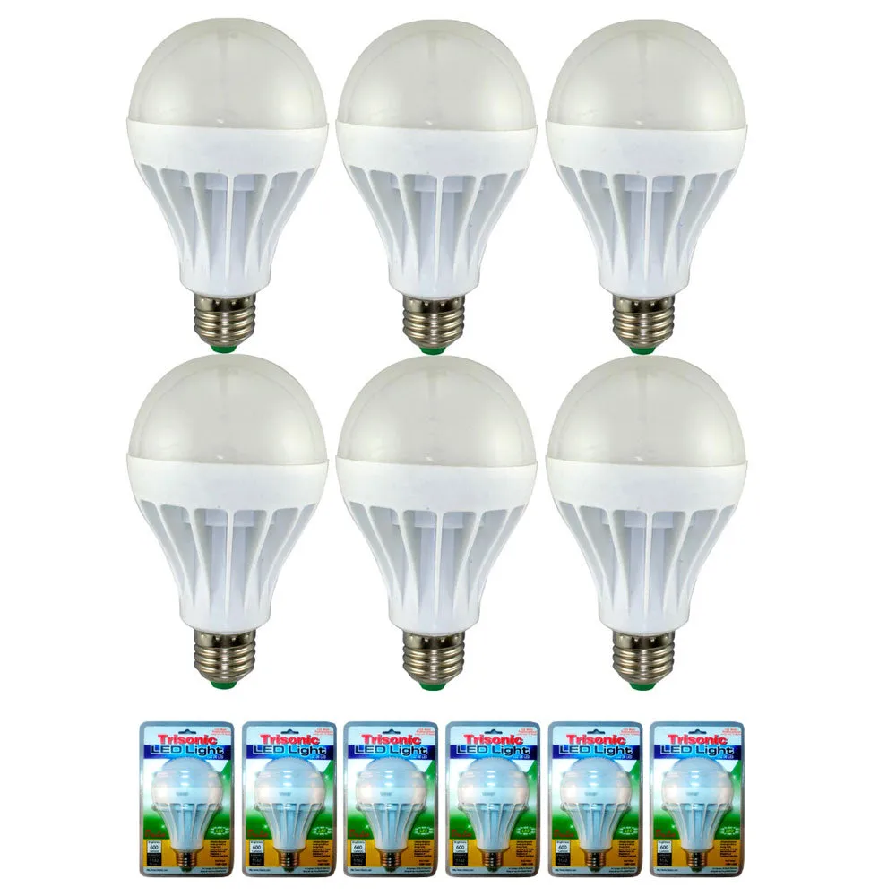 6 LED Light Bulbs Daylight 15 Watt Energy Saver 125 W Replacement Lamp Home Bulb