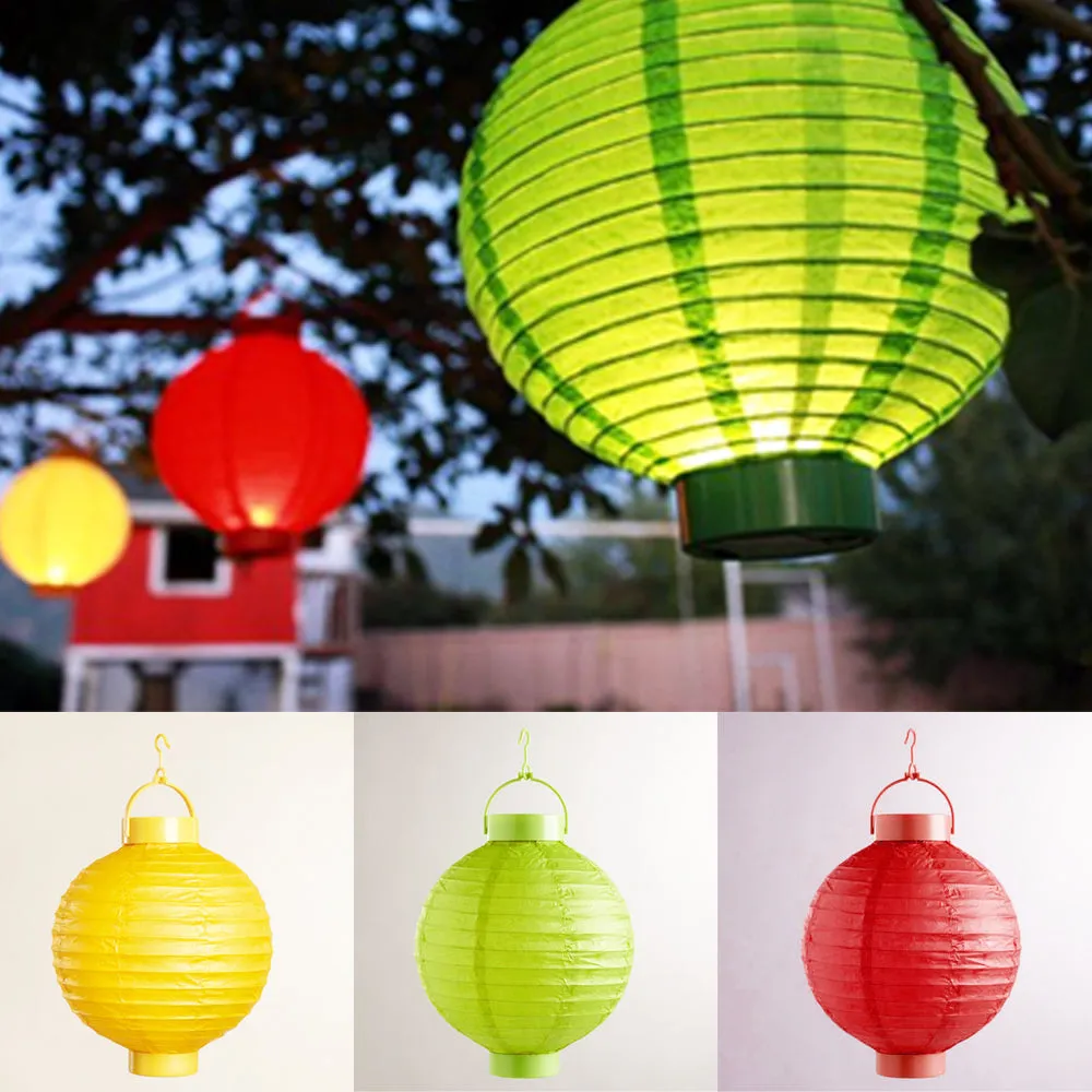 6 Multicolor Round Chinese Paper Led Lanterns Lights Wedding Party Decoration !!