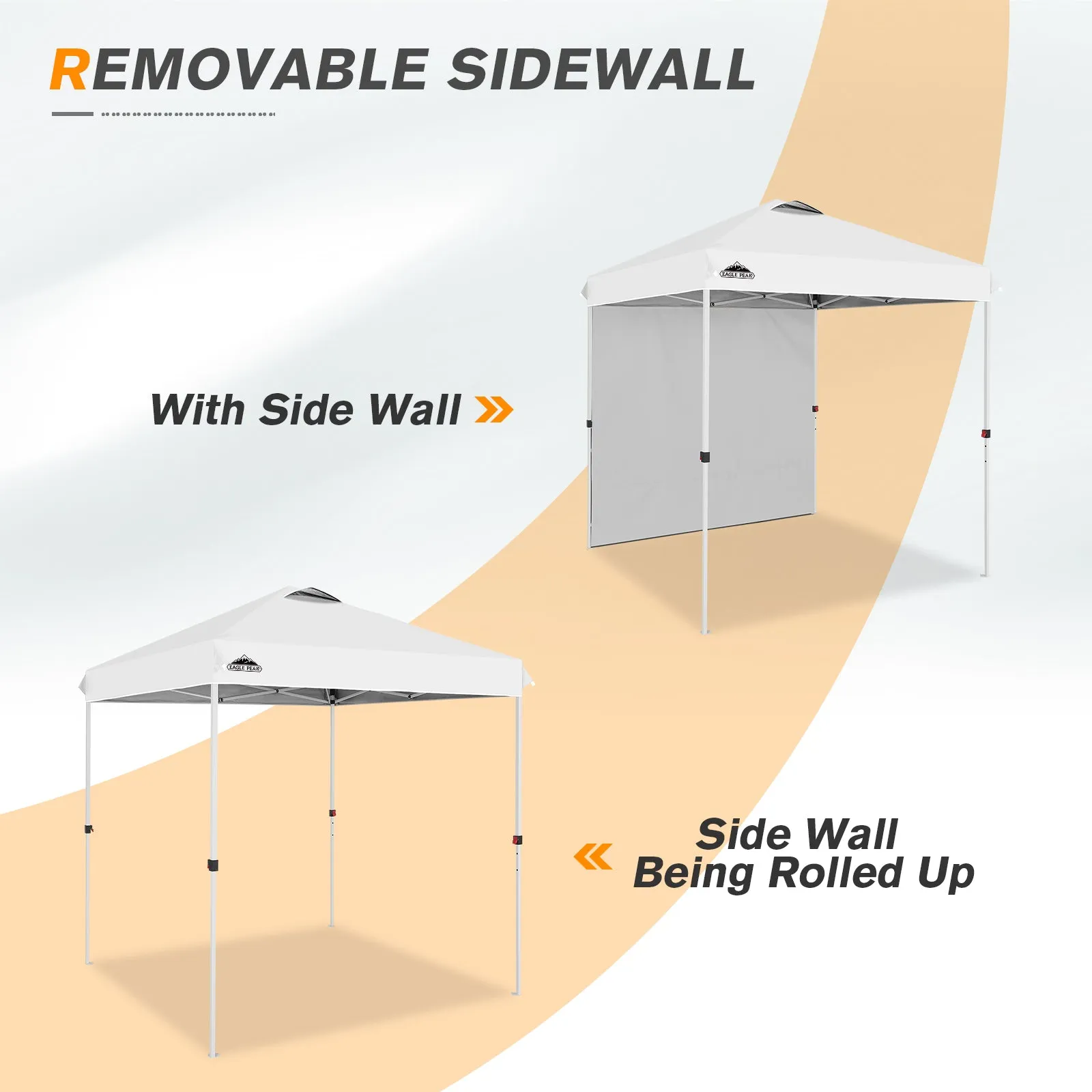 6.6x6.6 Pop Up Canopy Tent with Sidewall