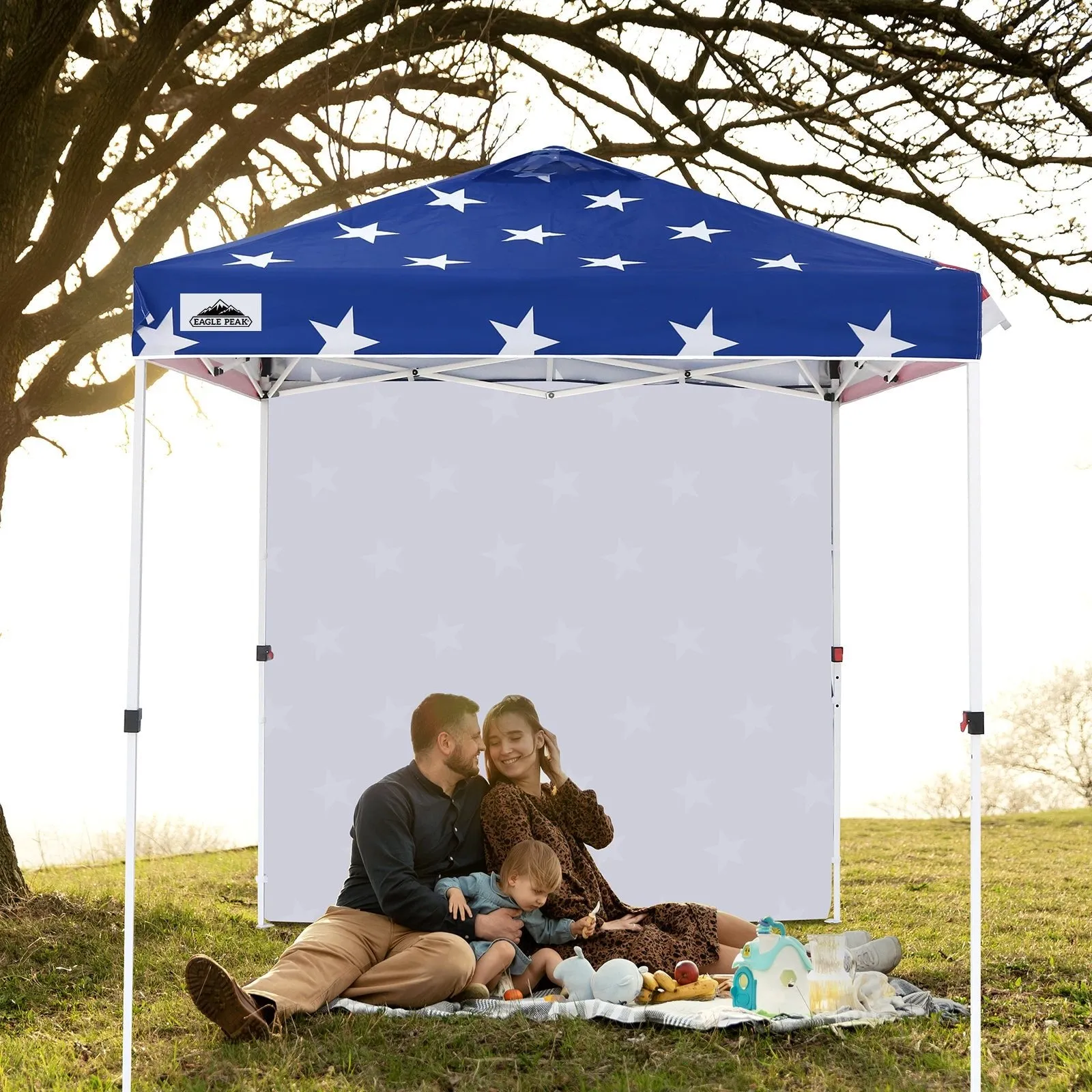 6.6x6.6 Pop Up Canopy Tent with Sidewall