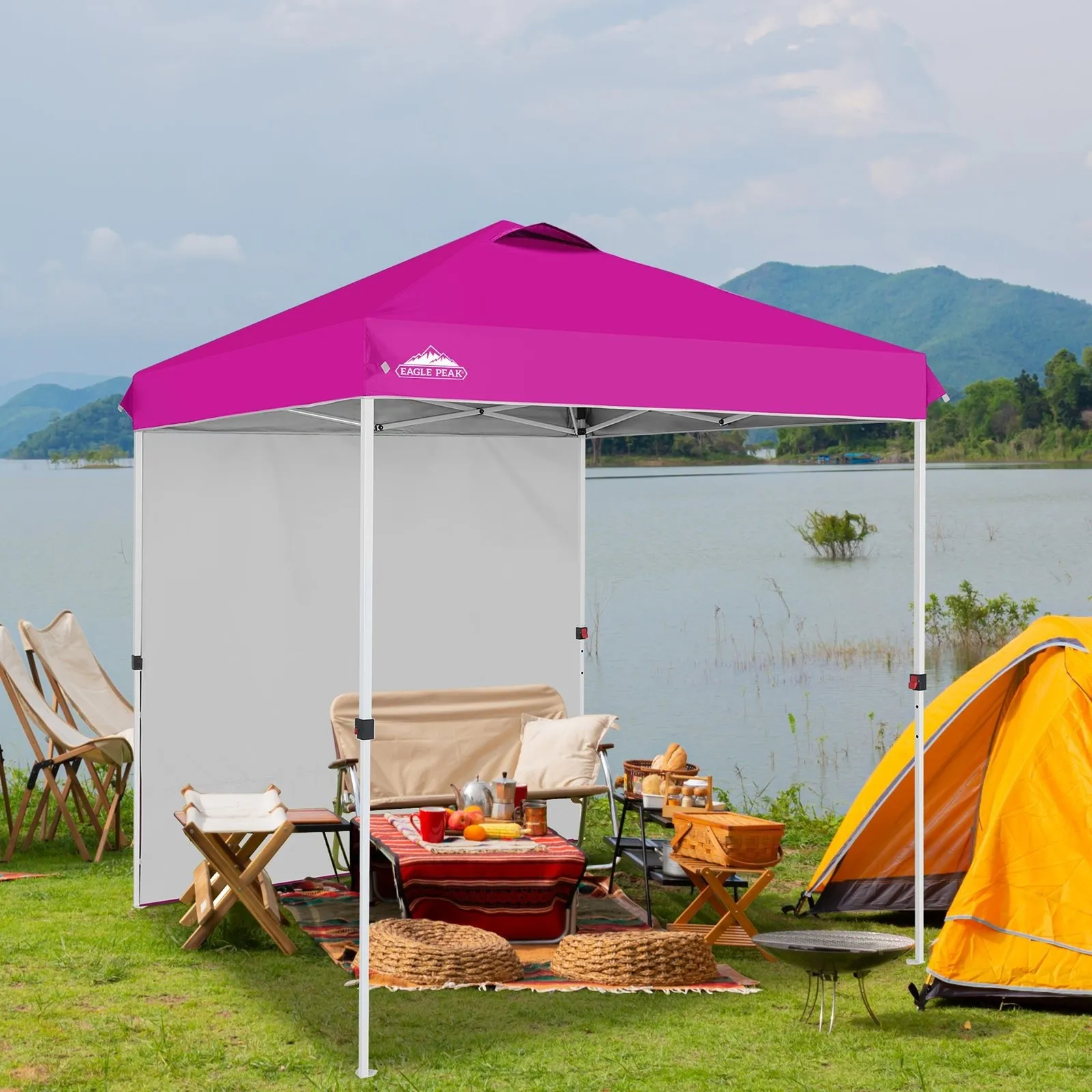 6.6x6.6 Pop Up Canopy Tent with Sidewall