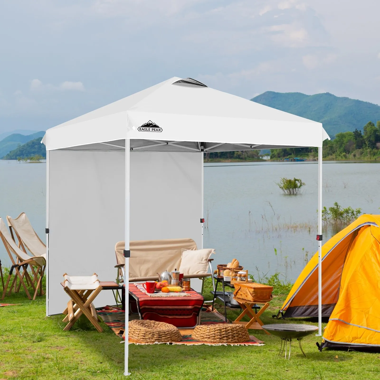 6.6x6.6 Pop Up Canopy Tent with Sidewall