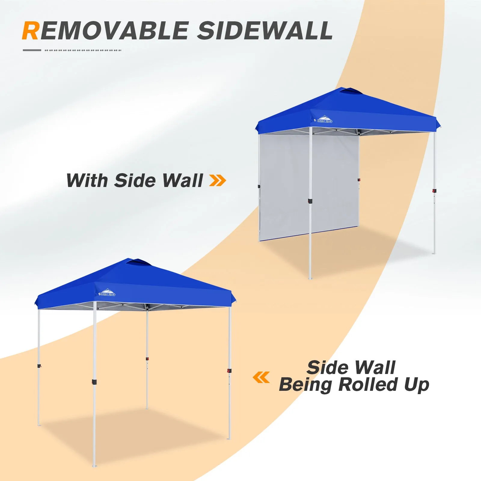 6.6x6.6 Pop Up Canopy Tent with Sidewall