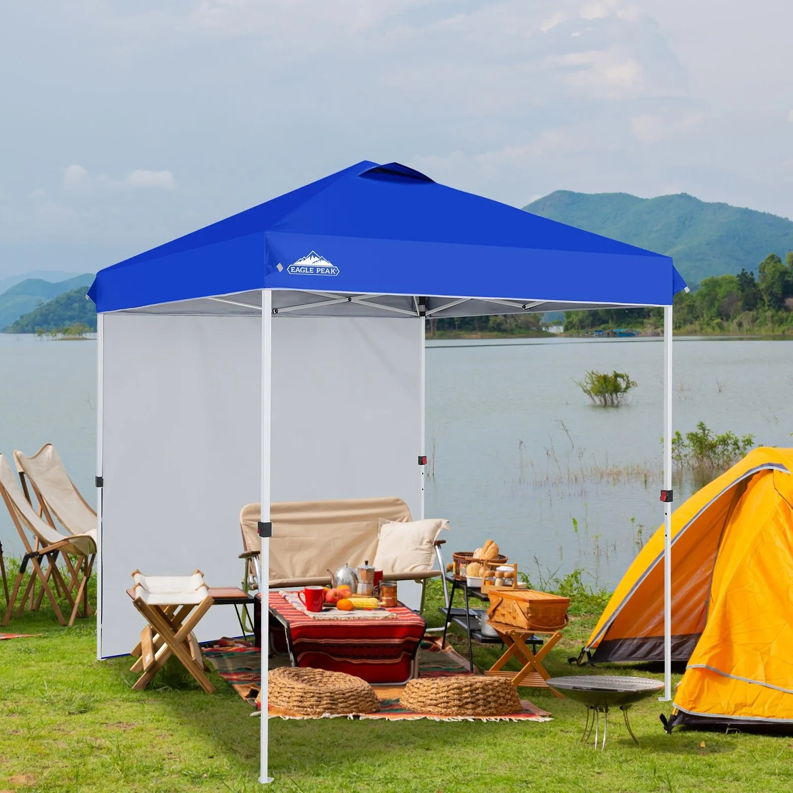 6.6x6.6 Pop Up Canopy Tent with Sidewall
