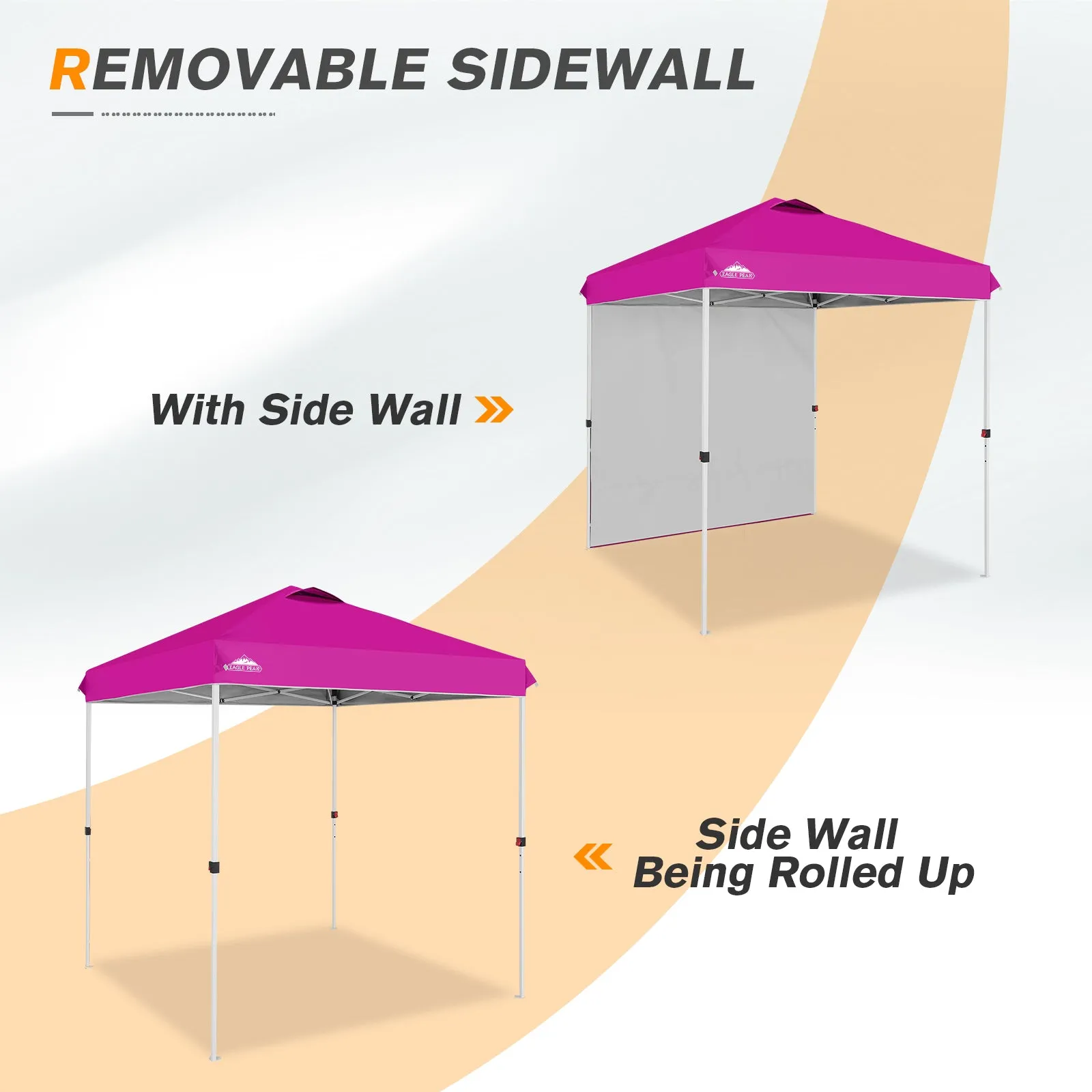6.6x6.6 Pop Up Canopy Tent with Sidewall