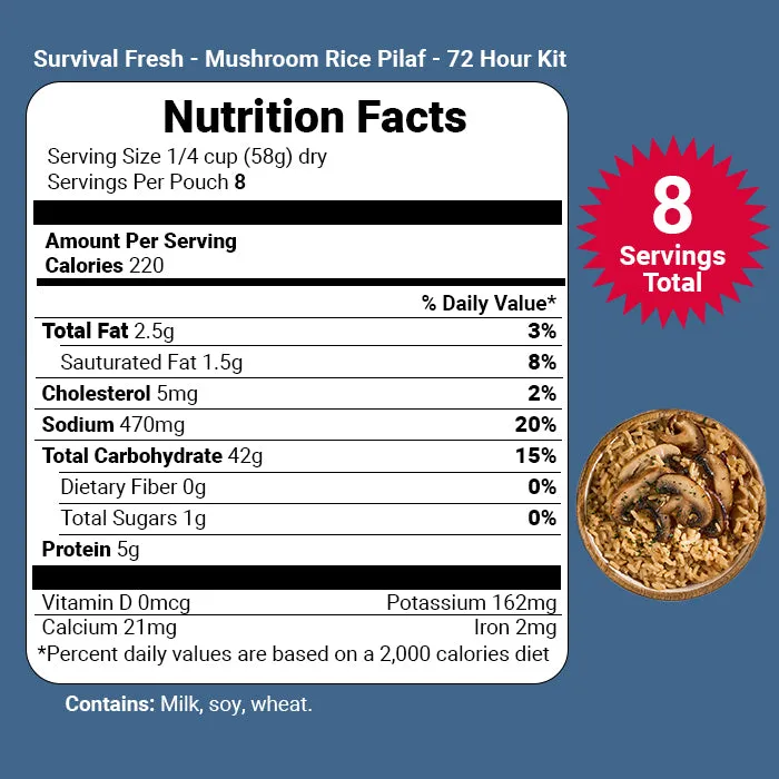 72 Hour Emergency Food Kit by Survival Fresh