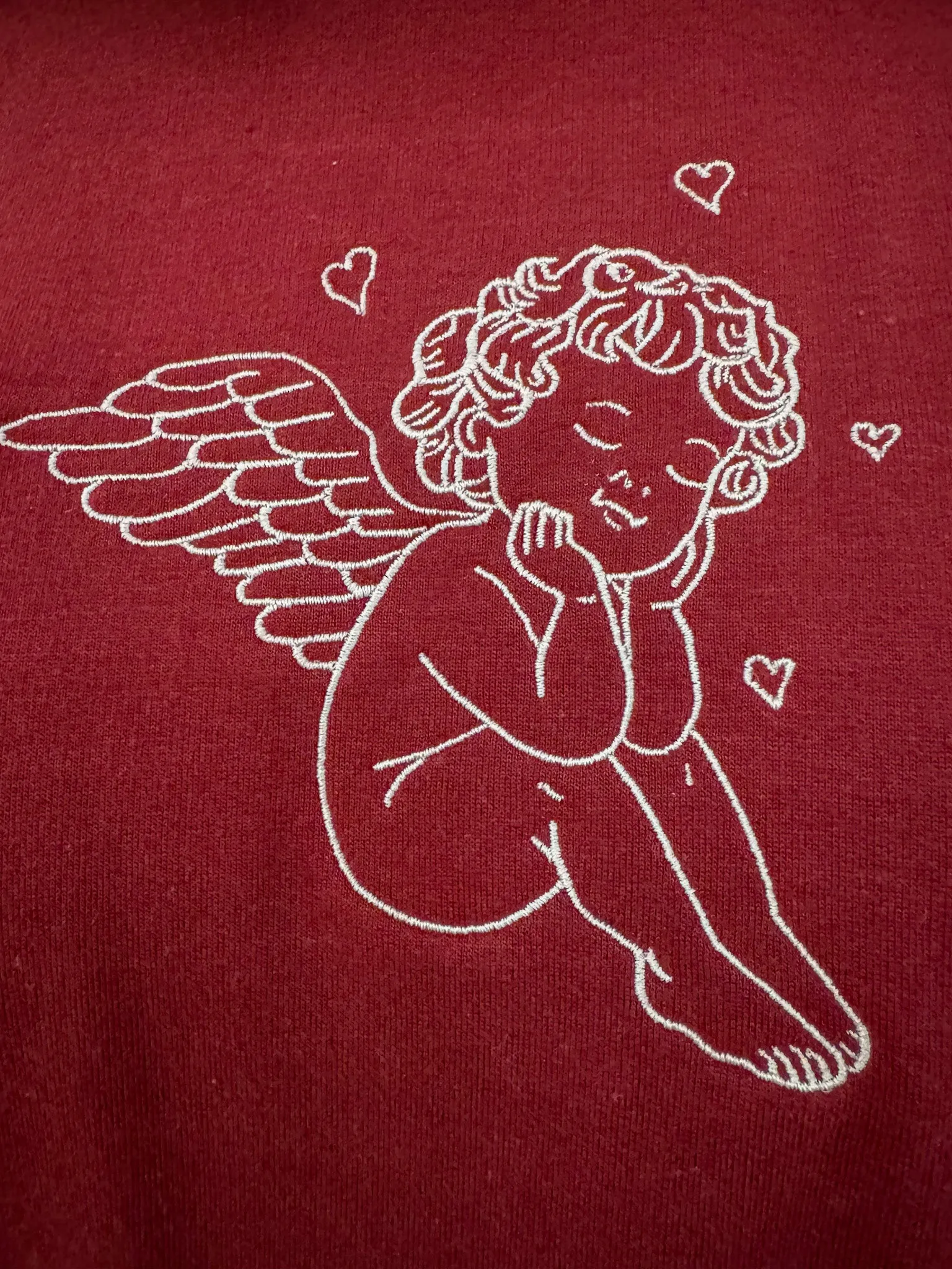 Angel Baby Maroon Tee with Zipper Sides S