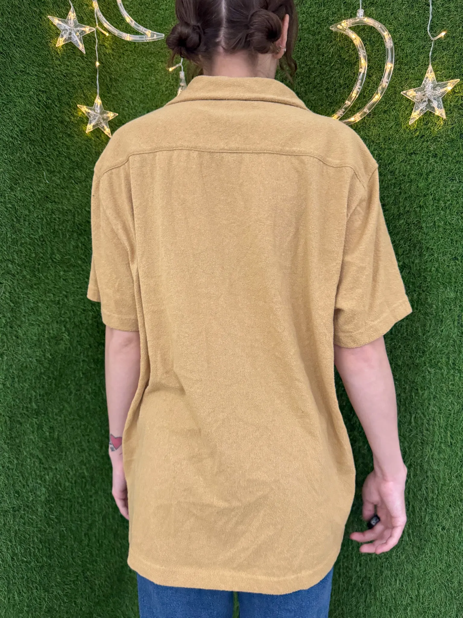 Been a Storm Khaki Button Up XL