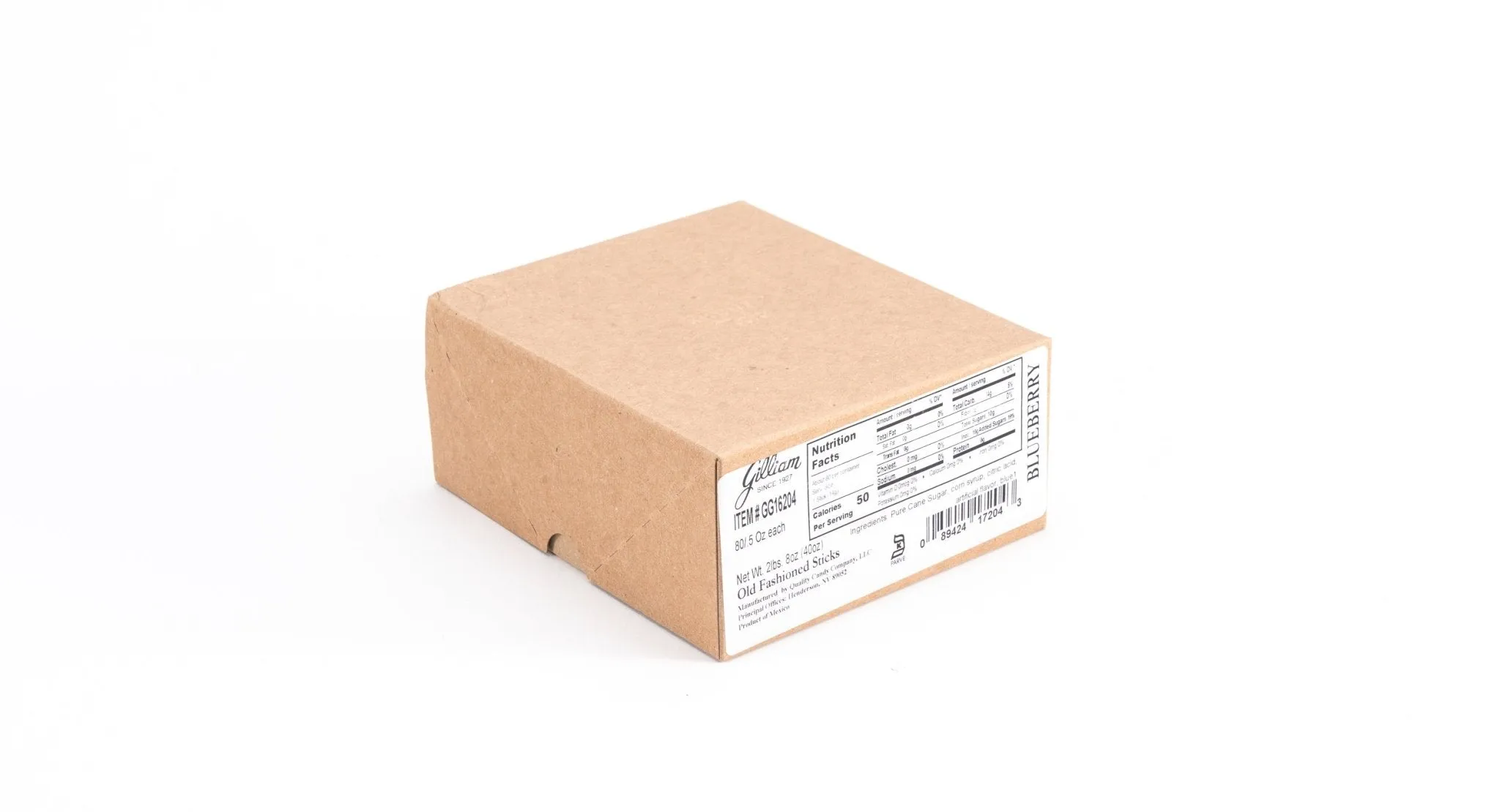 Gilliam Blueberry Sticks Individually Wrapped Bulk Box (0.50 oz, 80 ct.)