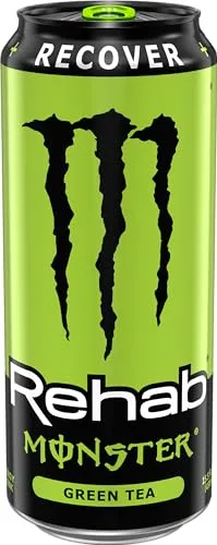 Monster Energy Rehab Green Tea   Energy, Energy Iced Tea, Energy Drink 15.5 Ounce (Pack of 15)