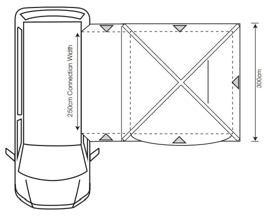Outdoor Revolution Cayman Air High 255cm - 305cm Drive Away Awning 2025 Model