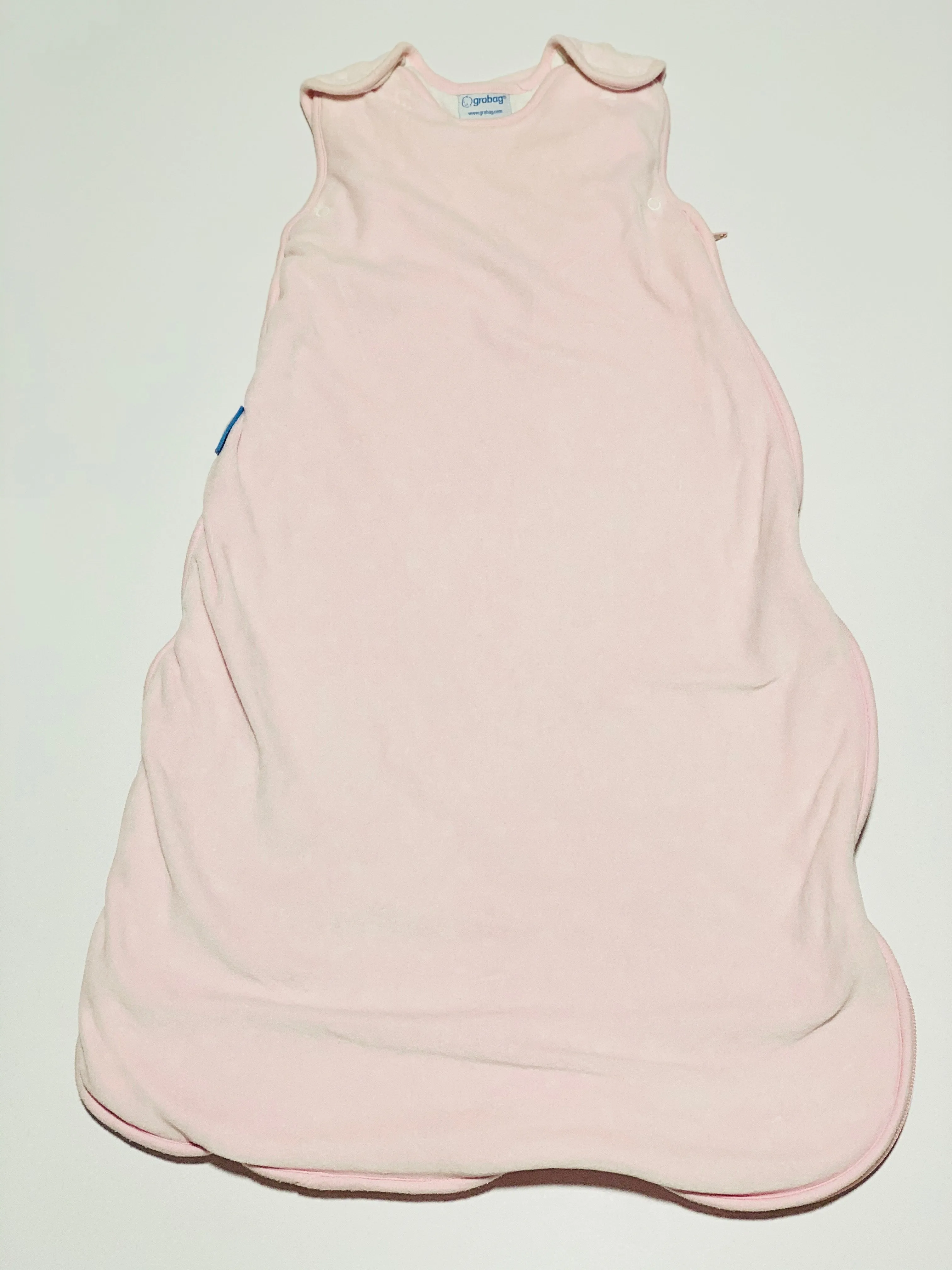 Pink velour 2.5 tog sleeping bag - Size 0-6 months