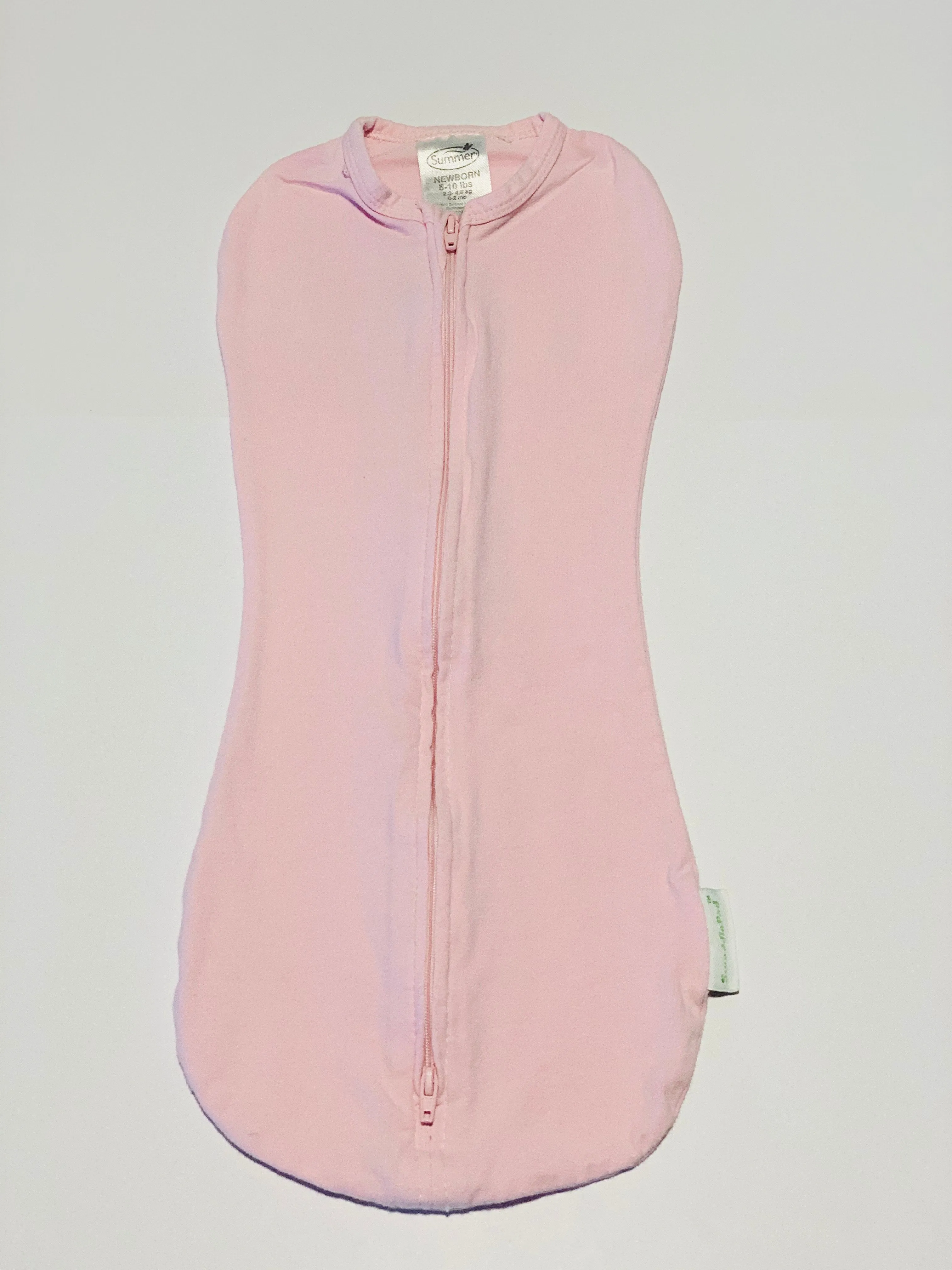 Pink zip swaddle - Size 0-2 months