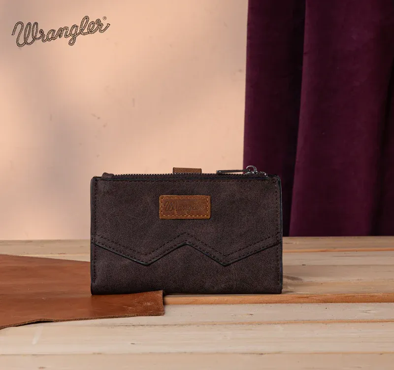 Wrangler "W" Stitch Card Holder Bi-Fold Wallet