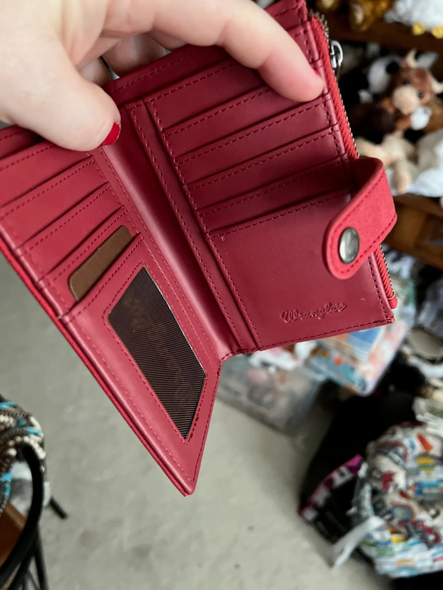 Wrangler "W" Stitch Card Holder Bi-Fold Wallet