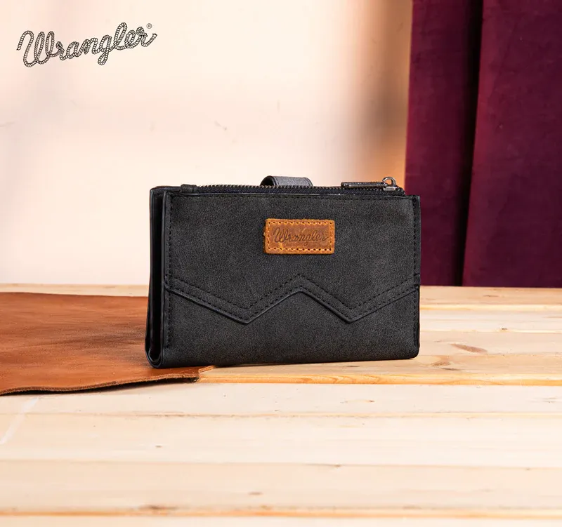Wrangler "W" Stitch Card Holder Bi-Fold Wallet
